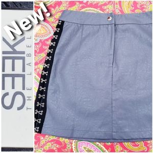 🤍🩵LF SEEK THE LABEL gray faux leather mini skirt *sz small